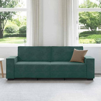3-seater sofa 180 cm dark green velvet