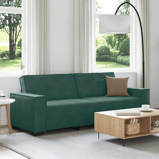 3-seater sofa 180 cm dark green velvet