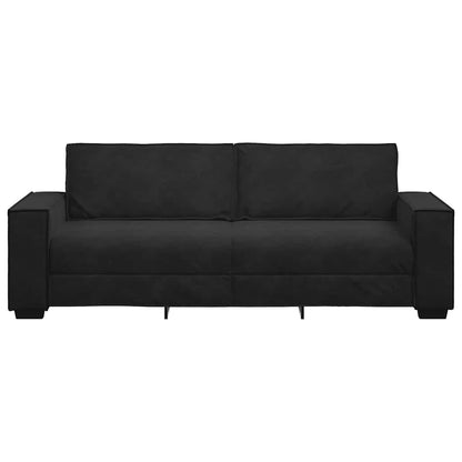 3-seater sofa 180 cm black velvet