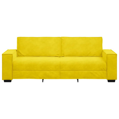 3-seater sofa 180 cm yellow velvet
