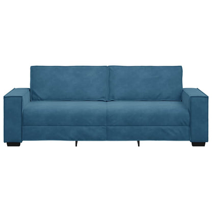 Sofá de 3 lugares 180 cm veludo azul
