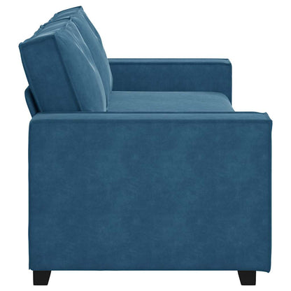 Sofá de 3 lugares 180 cm veludo azul