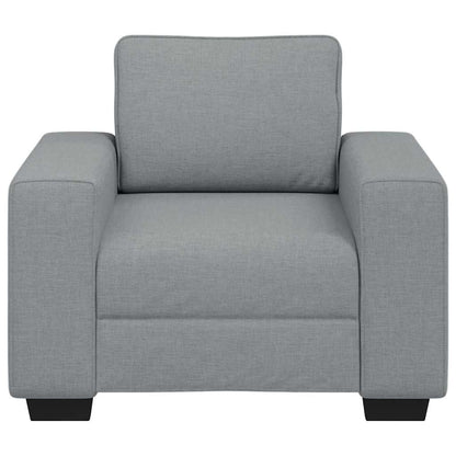 Poltrona tecido 60 cm cinzento-claro