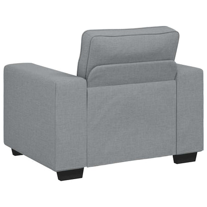 Poltrona tecido 60 cm cinzento-claro