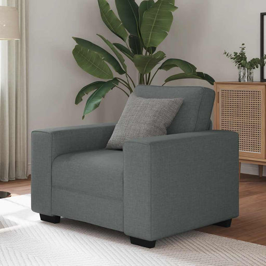 Poltrona 60 cm tecido cinzento-escuro