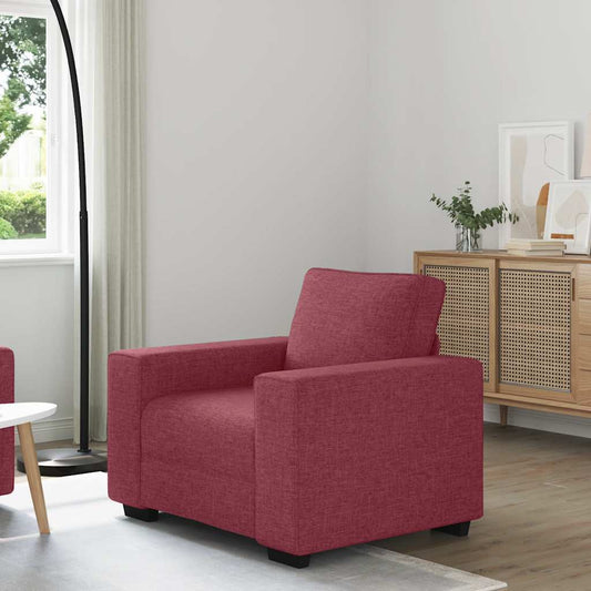 Poltrona 60 cm tecido vermelho tinto