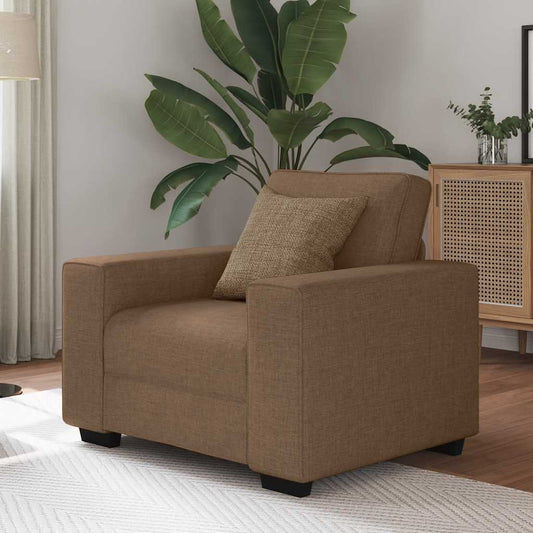 Poltrona 60 cm tecido castanho