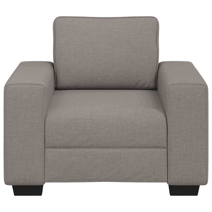 Poltrona tecido 60 cm cinzento-acastanhado
