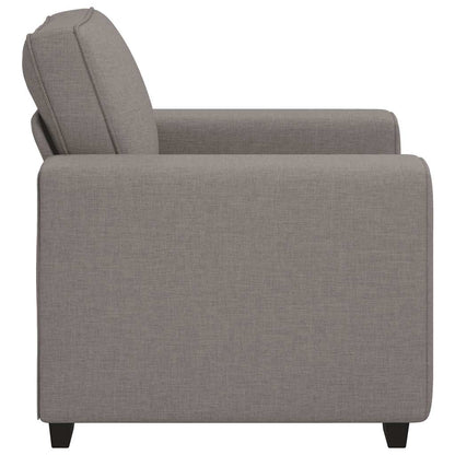 Poltrona tecido 60 cm cinzento-acastanhado