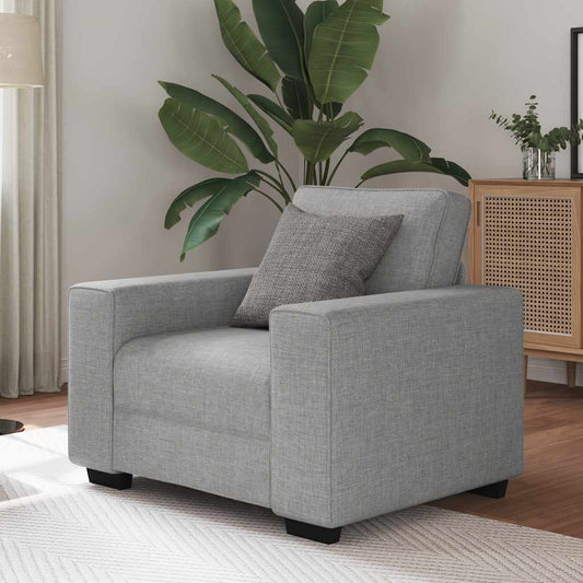 Poltrona 60 cm tecido cinzento nuvem