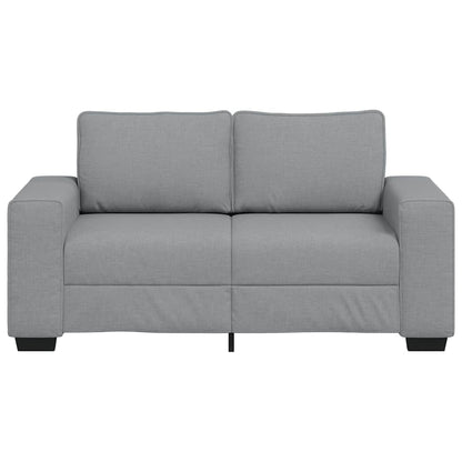 Sofá de 2 lugares em tecido 120 cm cinzento-claro