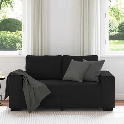 Sofá de 2 lugares tecido 120 cm preto