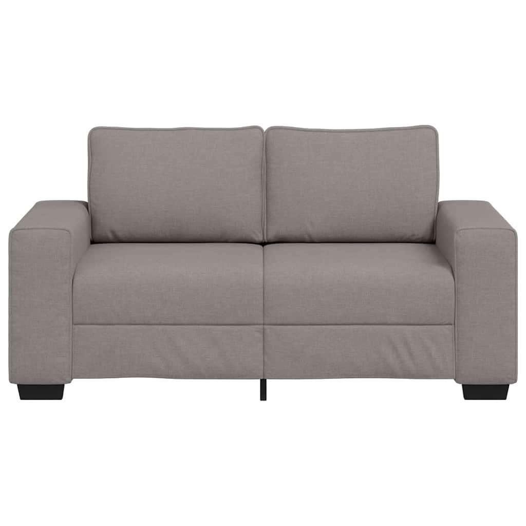 Sofá de 2 lugares tecido 120 cm cinzento-acastanhado