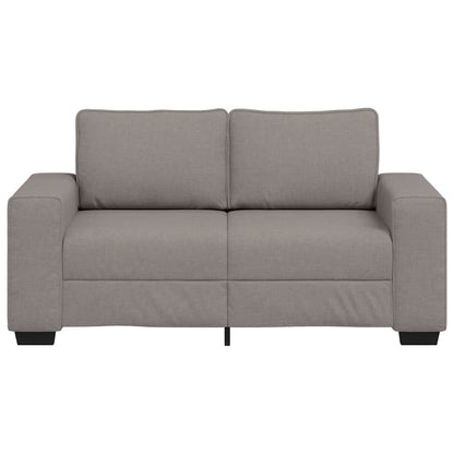 Sofá de 2 lugares tecido 120 cm cinzento-acastanhado