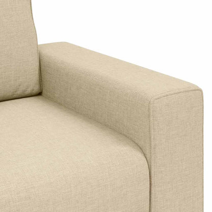 Sofá de 2 lugares tecido 120 cm cor creme