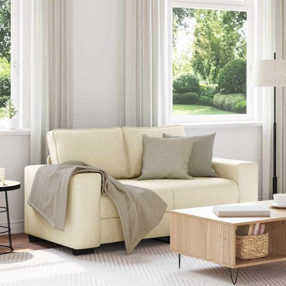 Sofá de 2 lugares tecido 120 cm cor creme