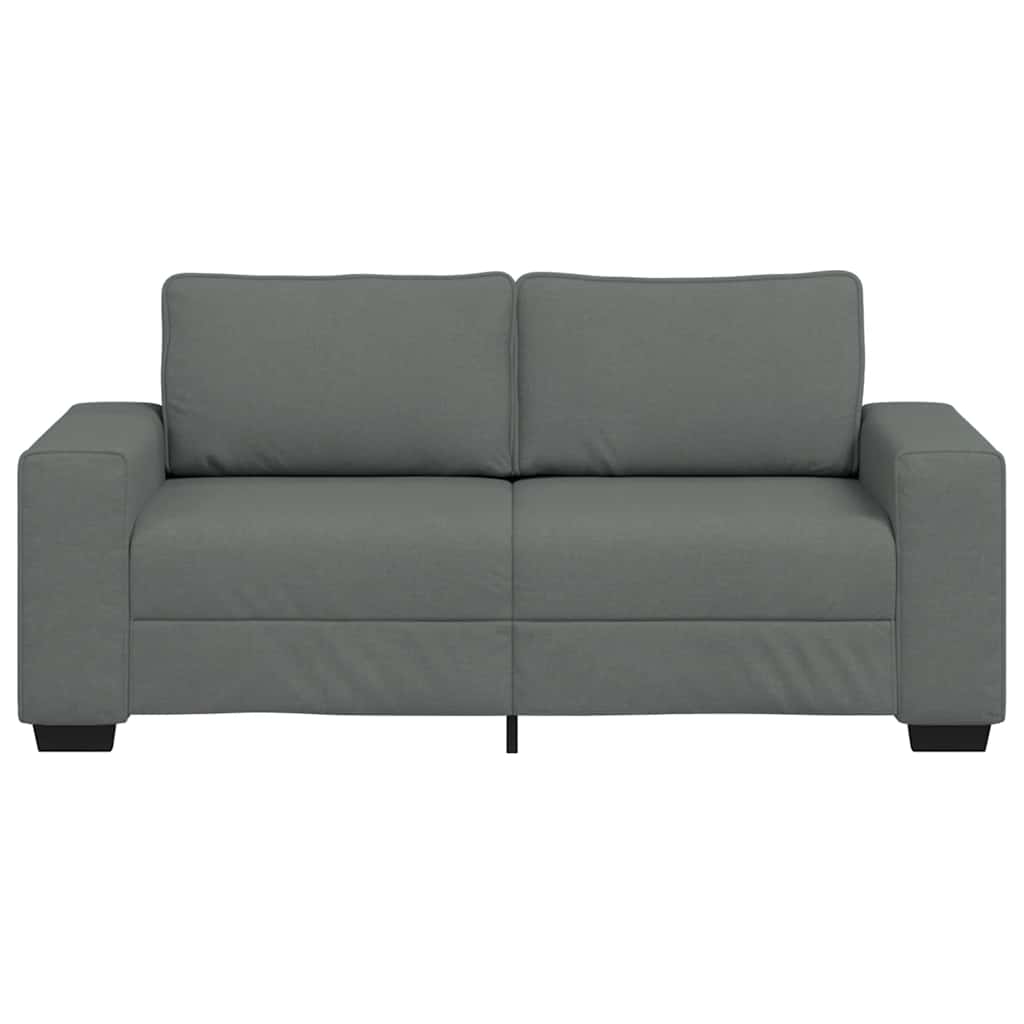 Sofá de 2 lugares em tecido 140 cm cinzento-escuro