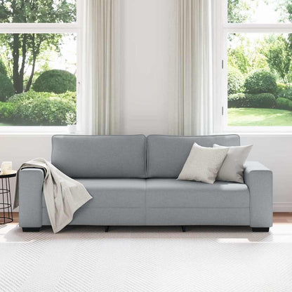 3-seater sofa 180 cm light grey fabric