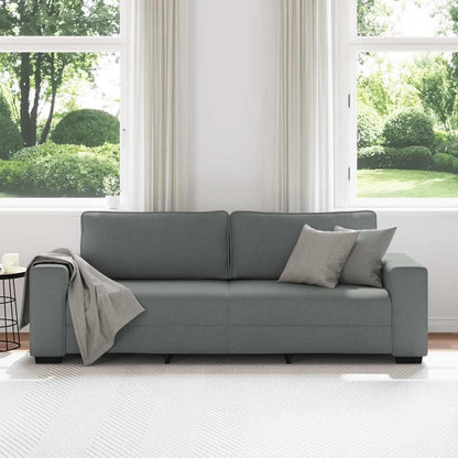 3-seater sofa 180 cm dark grey fabric