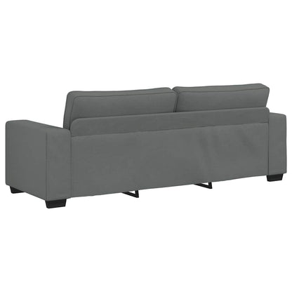 3-seater sofa 180 cm dark grey fabric