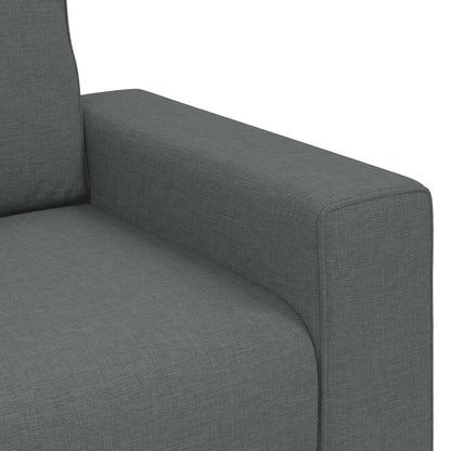 3-seater sofa 180 cm dark grey fabric