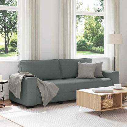 3-seater sofa 180 cm dark grey fabric