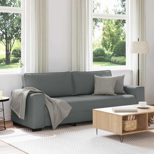 3-seater sofa 180 cm dark grey fabric