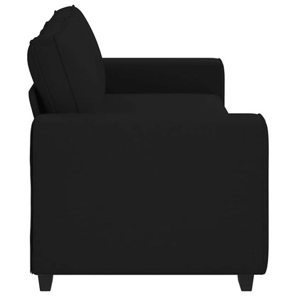 3-seater sofa in black fabric 180 cm
