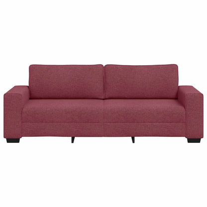 3-seater sofa in 180 cm red fabric