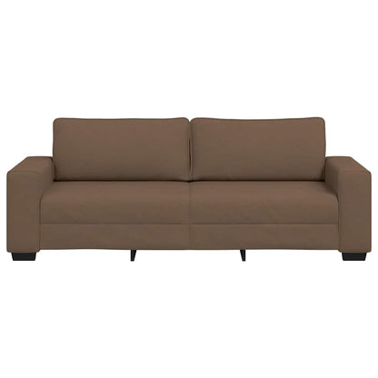 3-seater sofa in brown fabric 180 cm