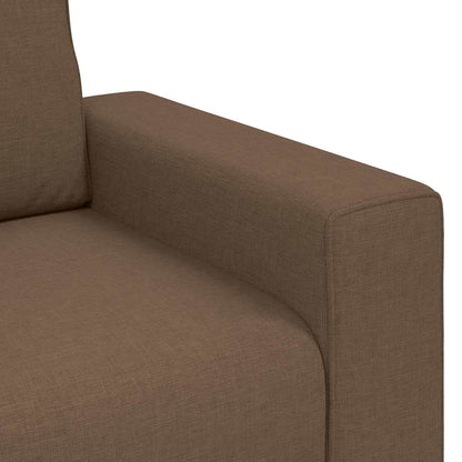 3-seater sofa in brown fabric 180 cm
