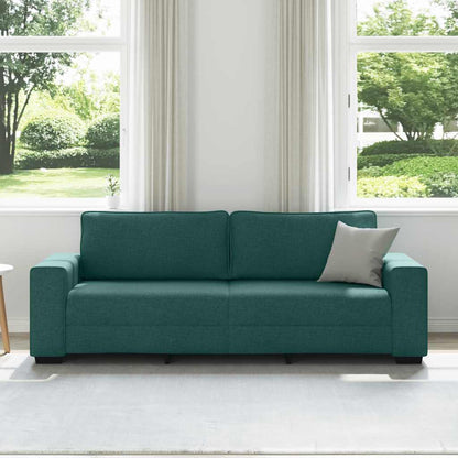 3-seater sofa 180 cm dark green fabric