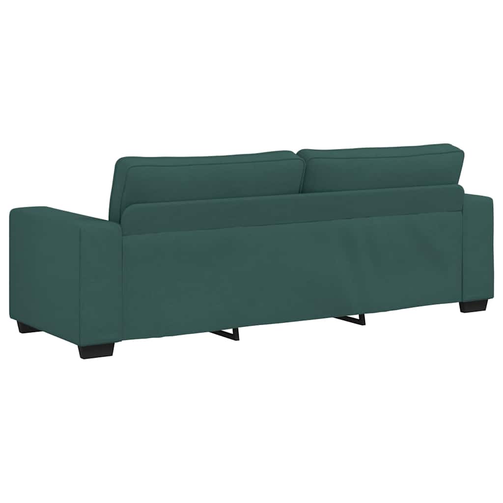 3-seater sofa 180 cm dark green fabric