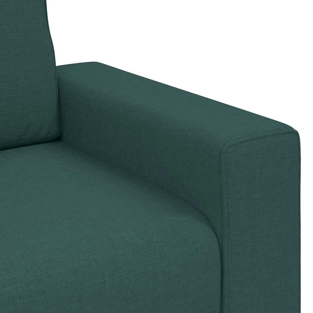 3-seater sofa 180 cm dark green fabric