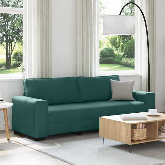 3-seater sofa 180 cm dark green fabric