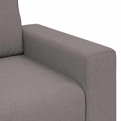 3-seater sofa in 180 cm grey-brown fabric