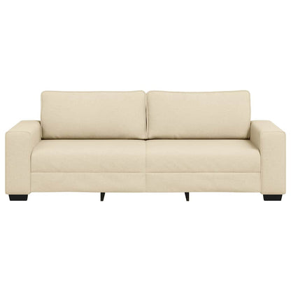 3-seater sofa in cream-colored fabric, 180 cm