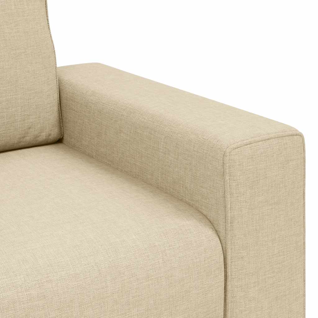 3-seater sofa in cream-colored fabric, 180 cm
