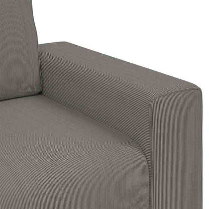 Poltrona 60 cm tecido corduroy cinzento-claro