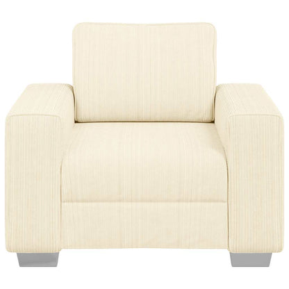 Poltrona 60 cm tecido corduroy creme