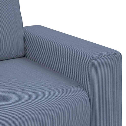 Poltrona tecido corduroy 60 cm azul