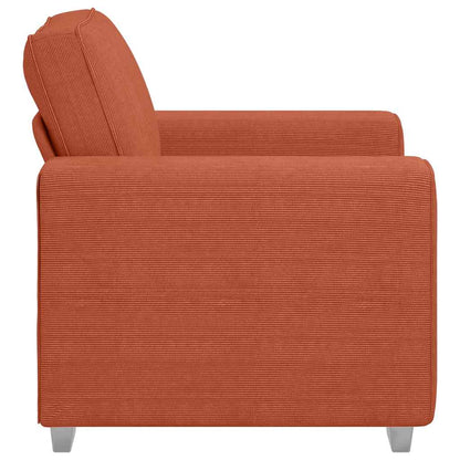 Poltrona 60 cm tecido corduroy laranja vermelho