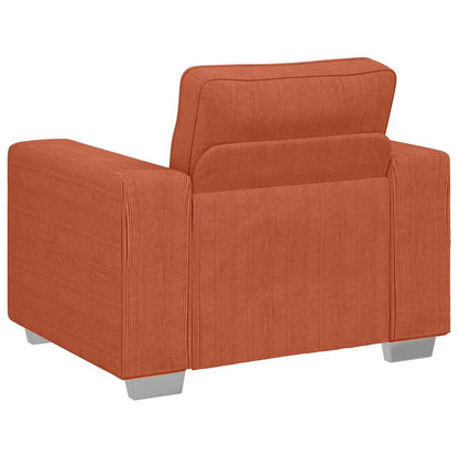 Poltrona 60 cm tecido corduroy laranja vermelho