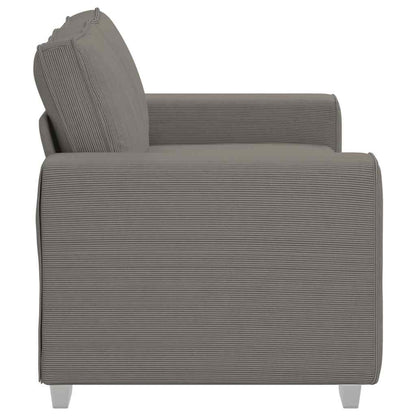 Sofá-luvas 120 cm tecido corduroy cinzento-claro
