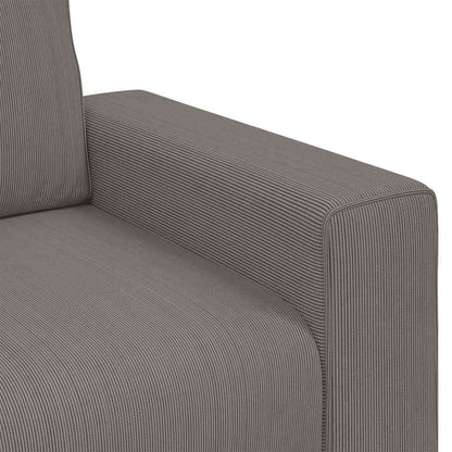 Sofá-luvas 120 cm tecido corduroy cinzento-claro