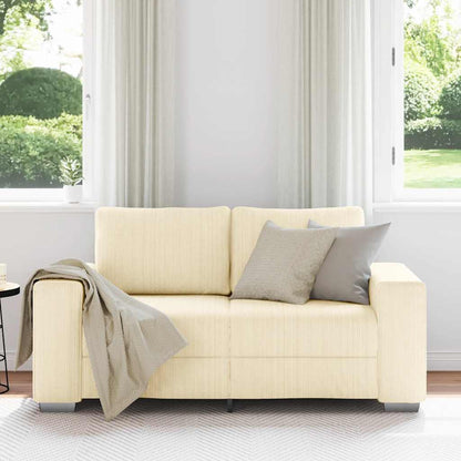 Sofá-luvas 120 cm tecido corduroy creme