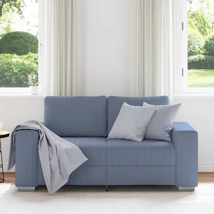 Sofá-luvas 120 cm tecido corduroy azul