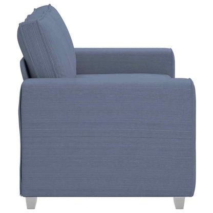 Sofá-luvas 120 cm tecido corduroy azul