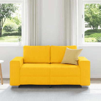 Sofá-luvas 120 cm tecido corduroy amarelo-claro