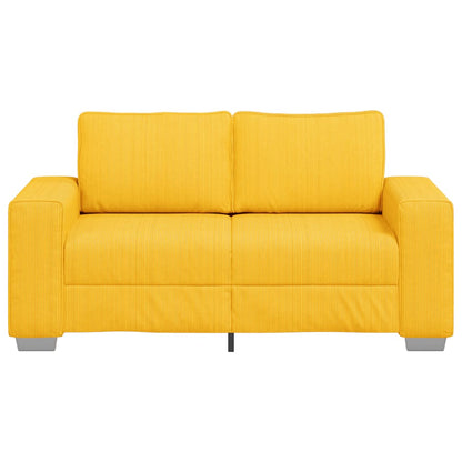 Sofá-luvas 120 cm tecido corduroy amarelo-claro